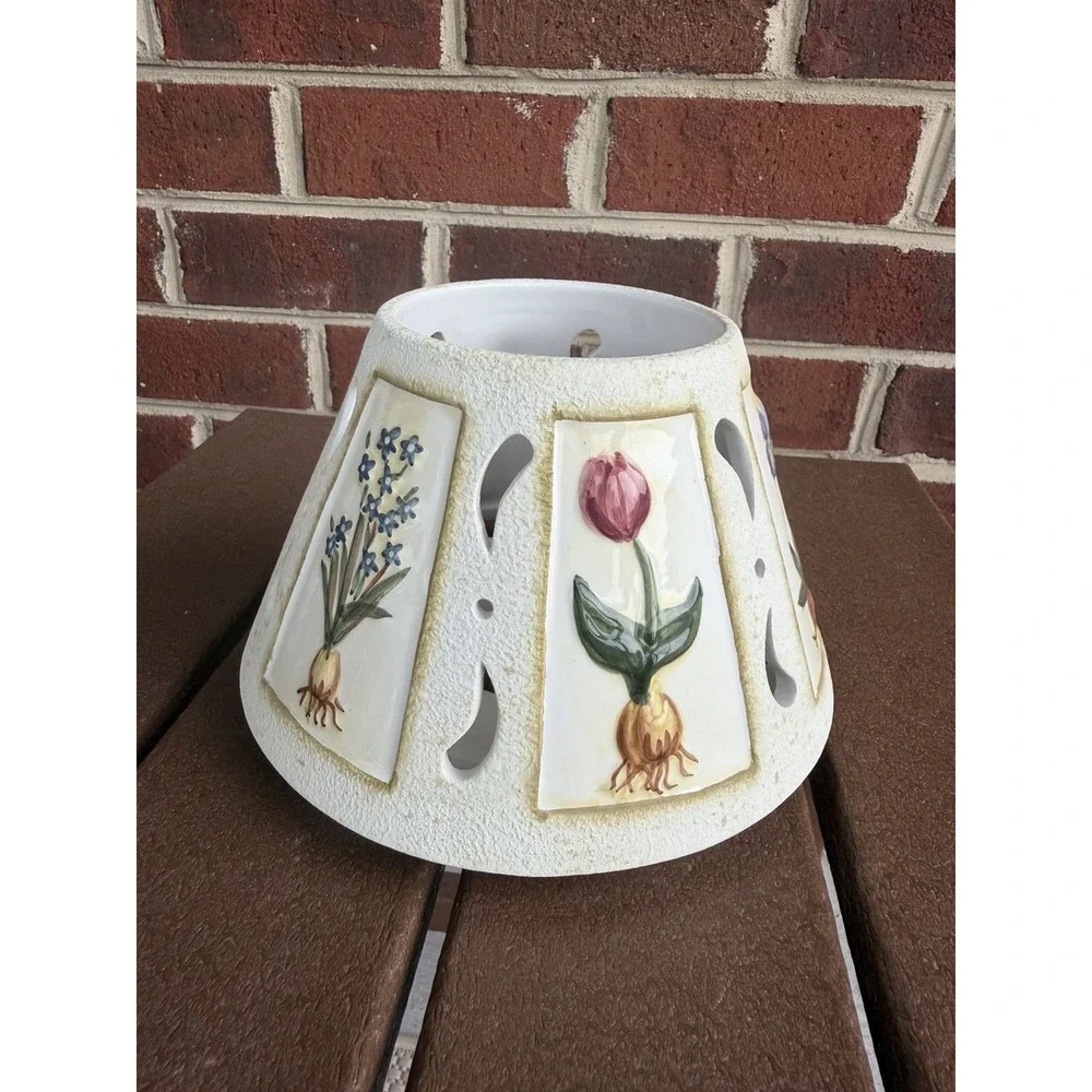 Yankee Candle Botanical Floral & Herb Shade & Plate - EUC